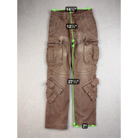 Matchstick Military Cargo Pants Men 28x28 Brown Relaxed Outdoors Faded Gorpcore - Picture 3 of 8